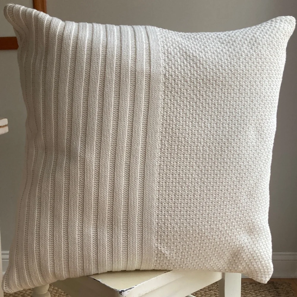 Pottery Barn 26” Square Cable Knit Pillow